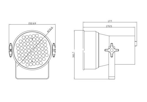 Ремонт INVOLIGHT LED PAR36BK